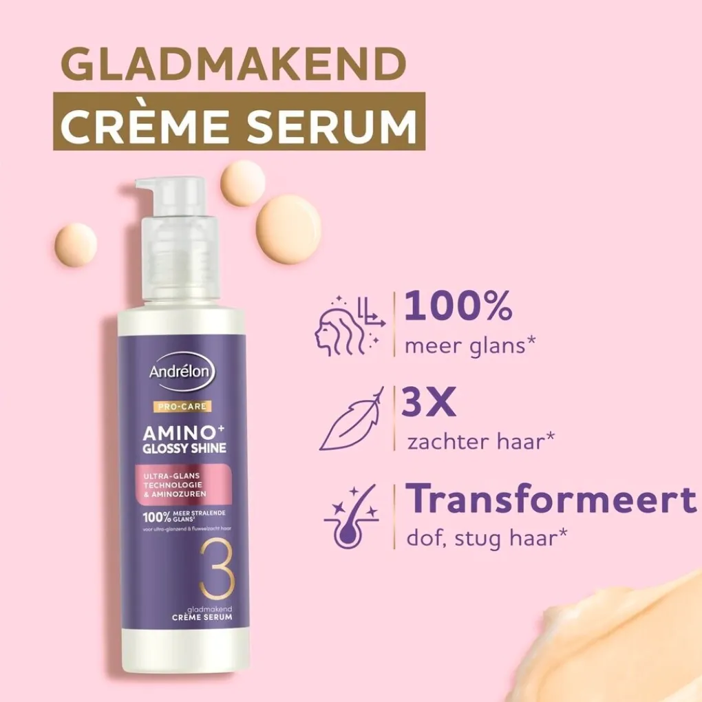 Andrelon Pro-Care Haarserum>Andrélon Pro-Care Amino+ Glossy Shine Crème Serum