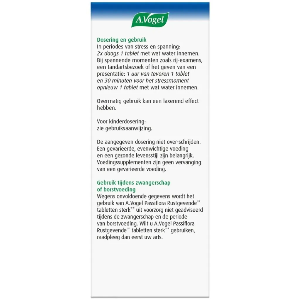 A.Vogel Natuurlijke Supplementen|Rust En Ontspanning>Passiflora Sterk** Rustgevende Tabletten