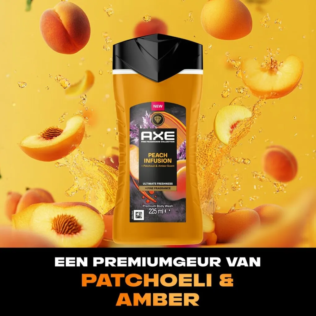Axe Fine Fragrance Douchegel>Peach Infusion Douchegel