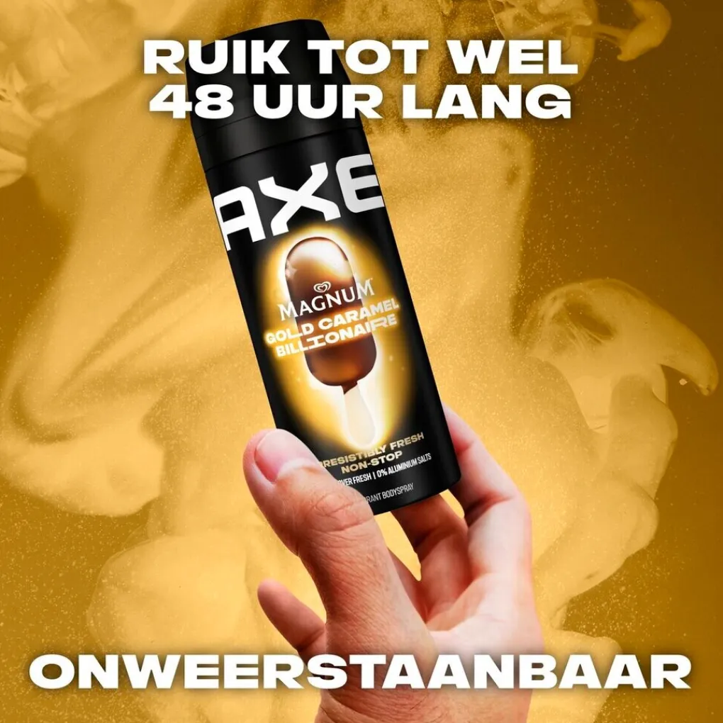 Axe Deospray>Magnum Gold Caramel Billionaire Deodorant Bodyspray