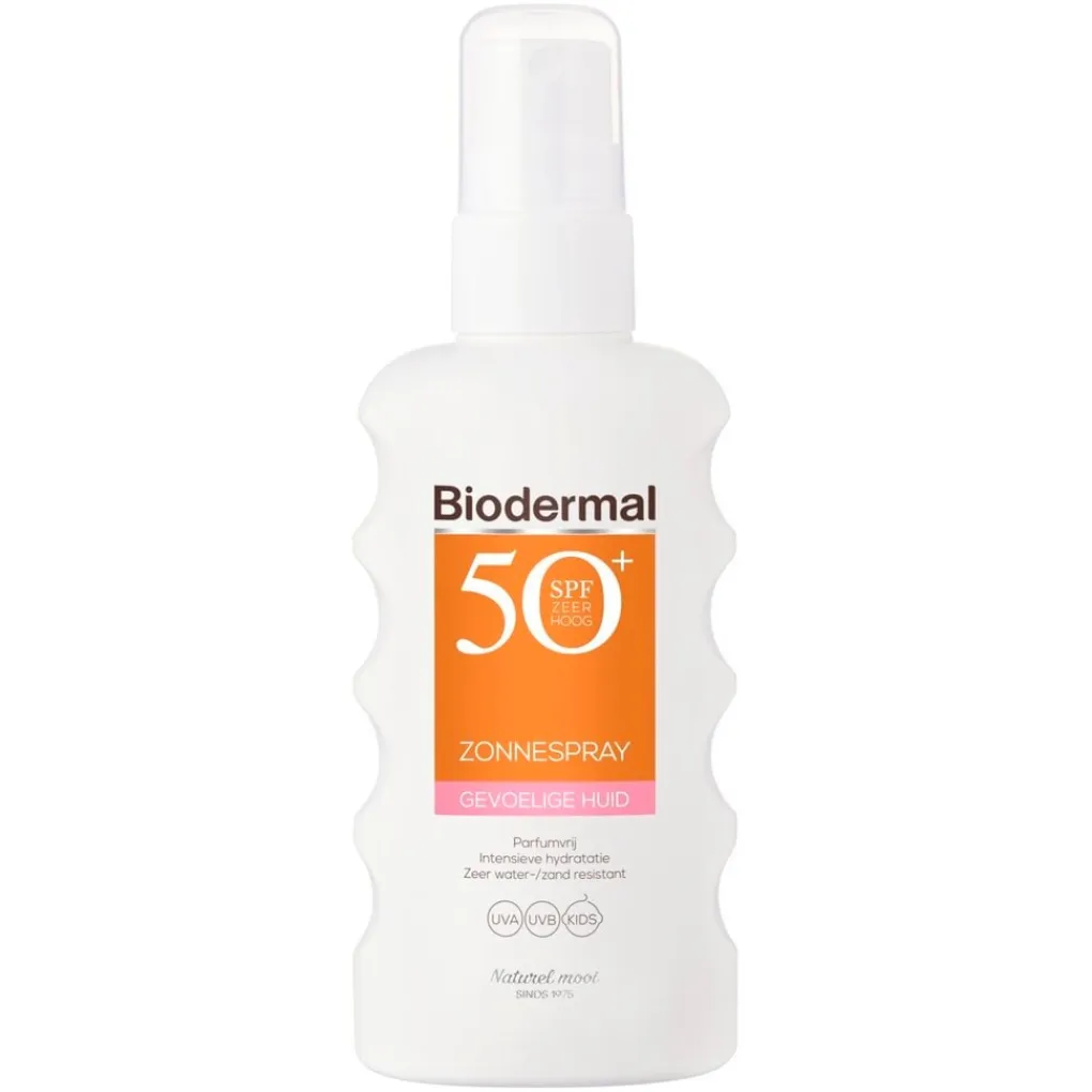 Biodermal Zonnebrand>Gevoelige Huid SPF50+ Zonnespray