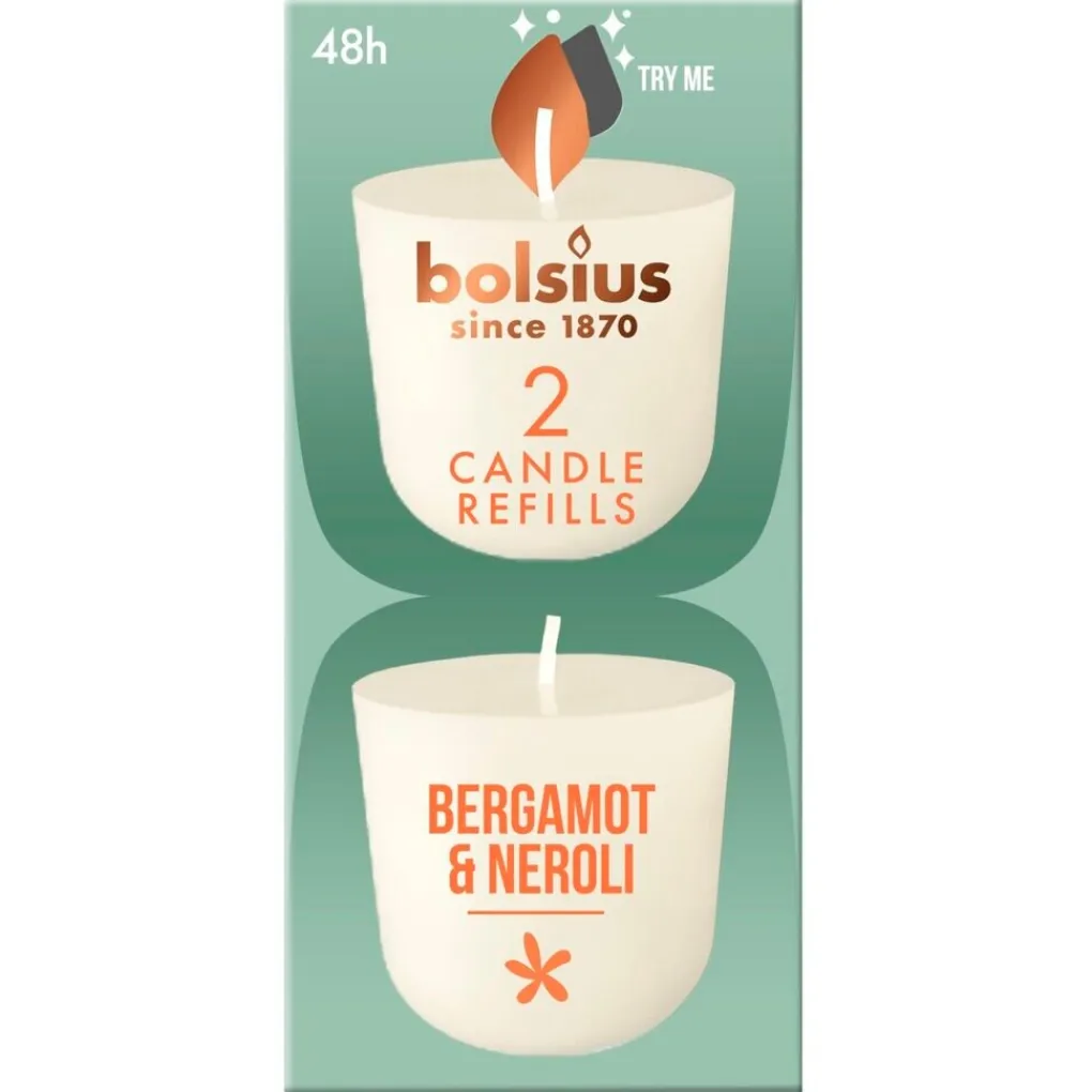 Bolsius Kaarsen>Clean Light Bergamot & Neroli Navulling