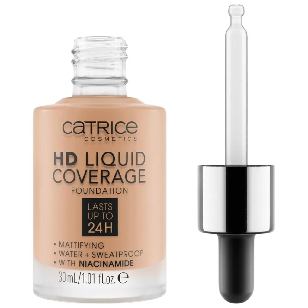 Catrice Foundation>HD 040 Warm Beige Liquid Coverage Foundation