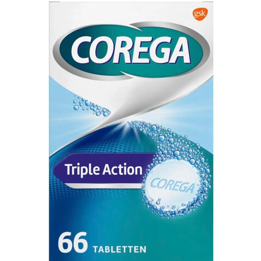 Corega Kunstgebitreiniger>Triple Action Dagelijkse Reiniger Tabletten