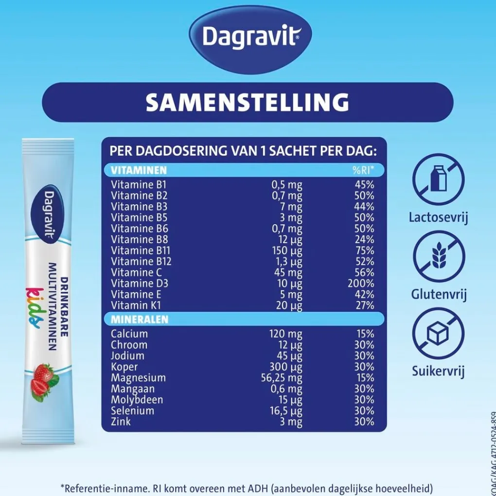Dagravit Vitamines>Complete Start Kids 3-12 Drinkbare Multivitaminen Sachets