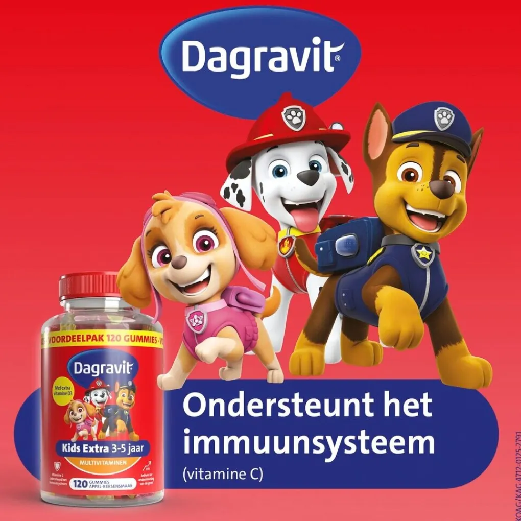Dagravit Vitamines>Kids Multivitaminen Paw Patrol Gummies