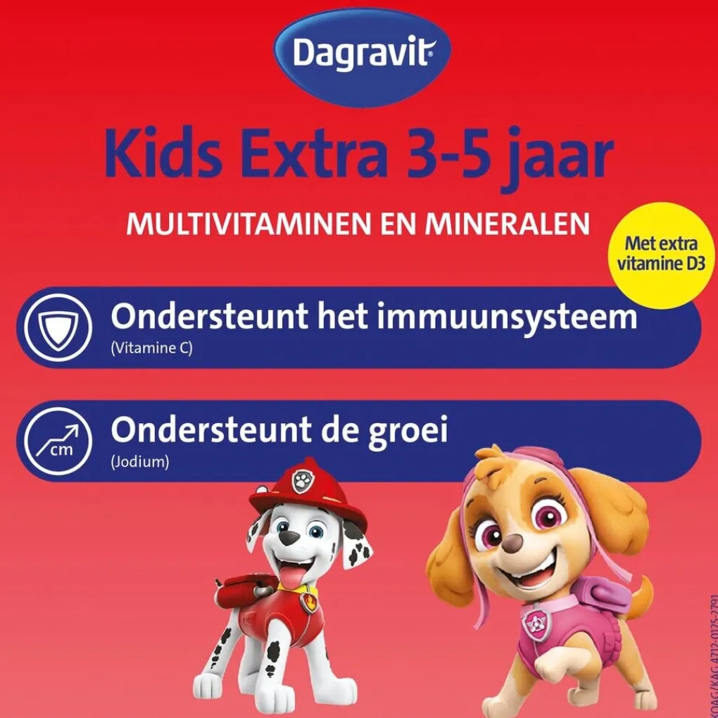 Dagravit Vitamines>Kids Multivitaminen Paw Patrol Gummies