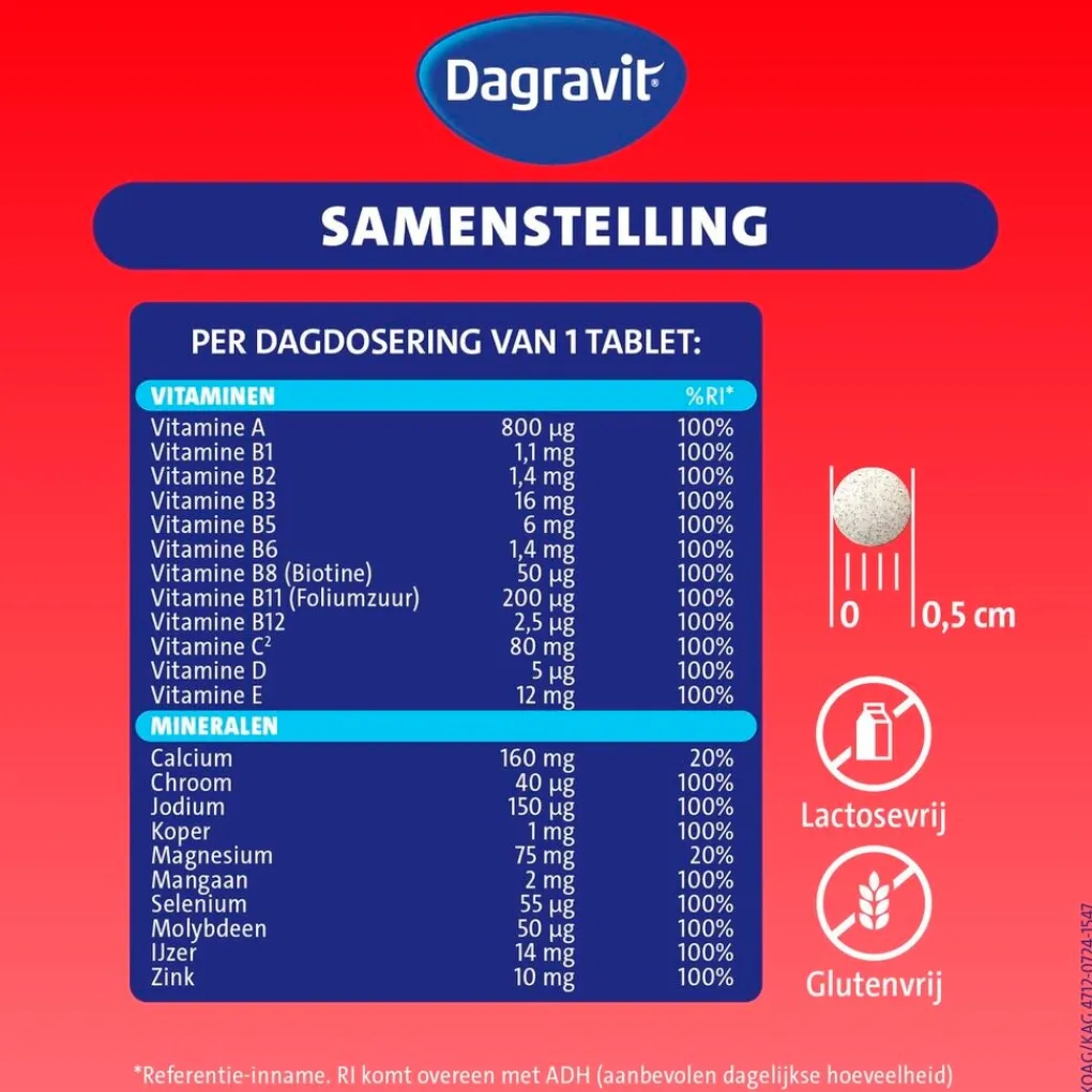Dagravit Vitamines>Multi Elke Dag Tabletten