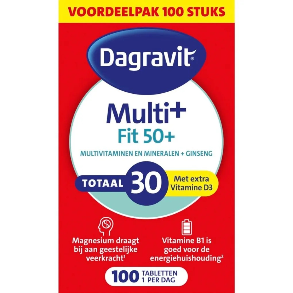Dagravit Vitamines>Totaal 30 Vitaal 50+ Tabletten