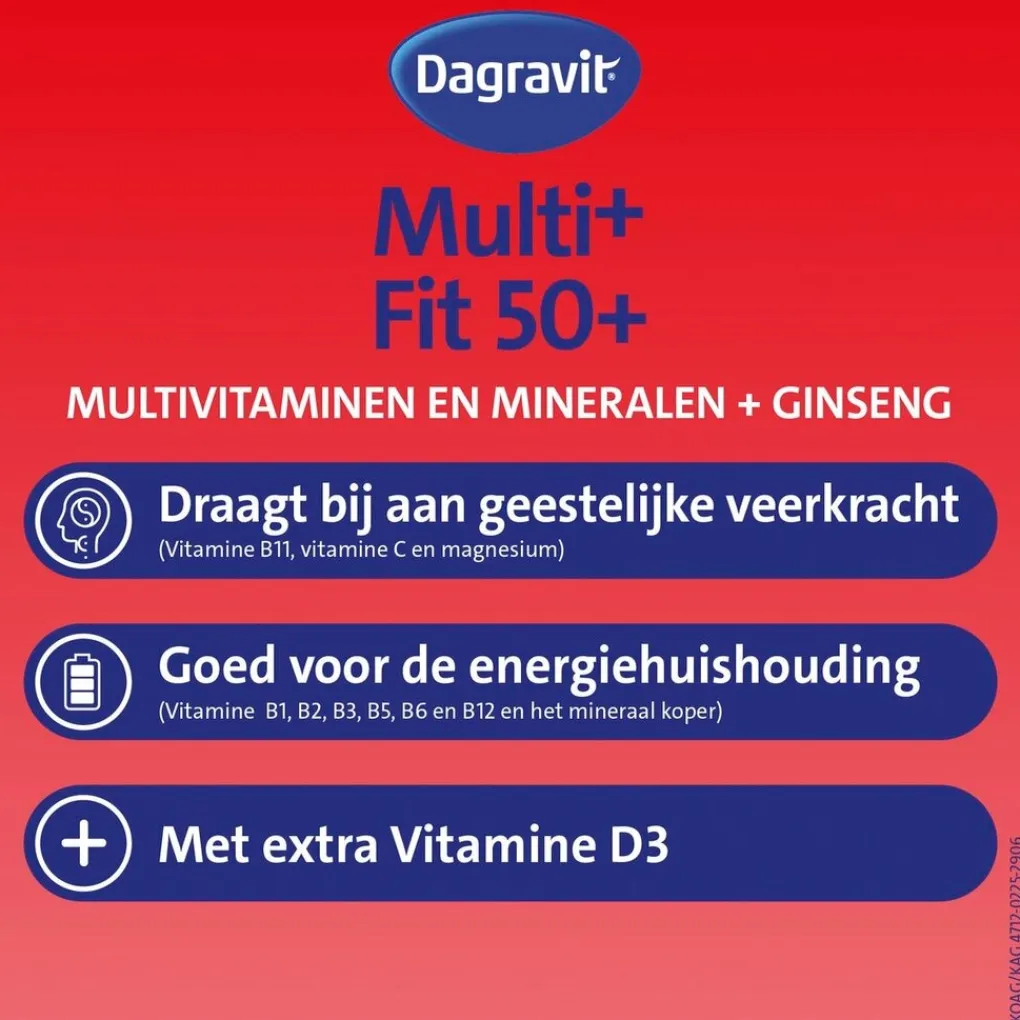 Dagravit Vitamines>Totaal 30 Vitaal 50+ Tabletten