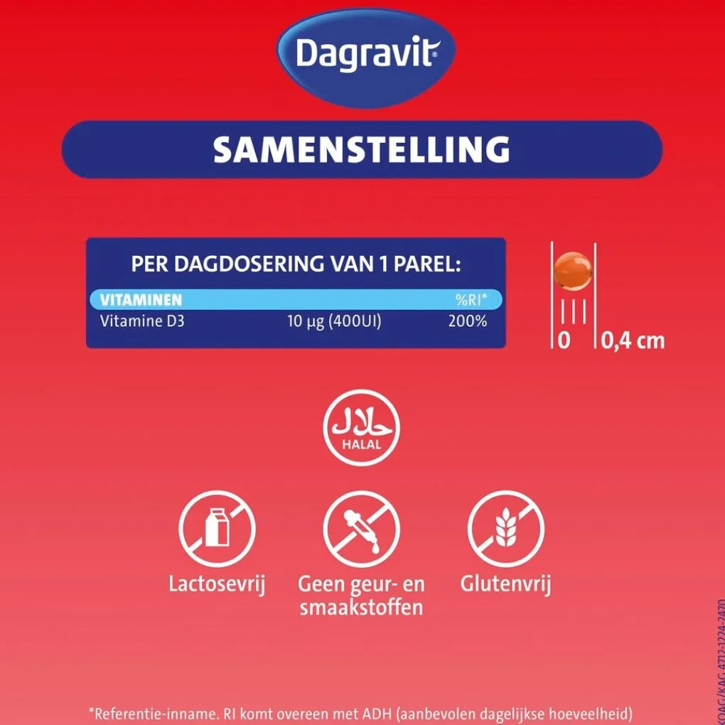 Dagravit Botten En Gewrichten|Vitamines>Vitamine D3 10ug Parels