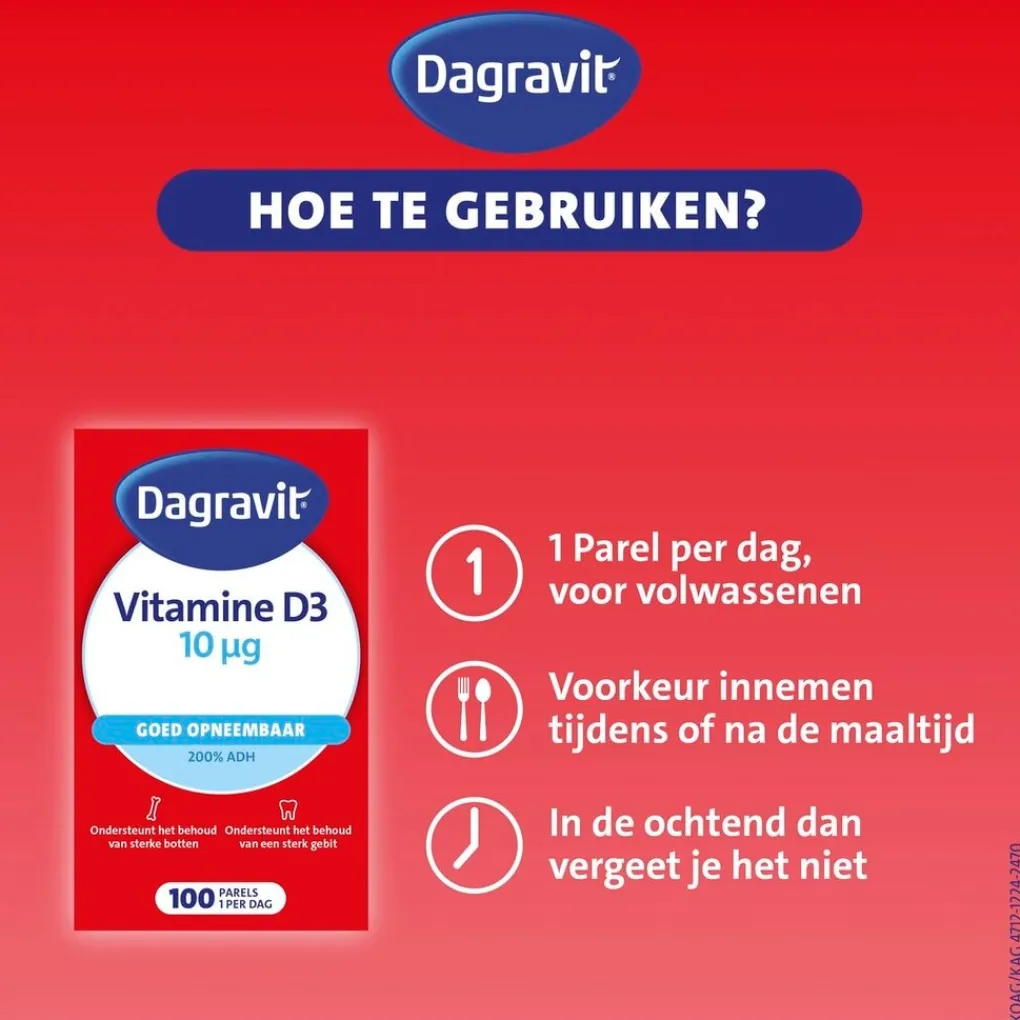 Dagravit Botten En Gewrichten|Vitamines>Vitamine D3 10ug Parels