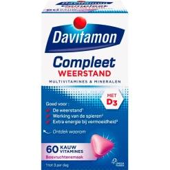 Davitamon Vitamines|Weerstand En Of Energie>Compleet Weerstand Bosvruchten Kauwtabletten