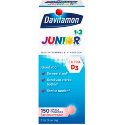Davitamon Vitamines>Junior 1-3 Aardbei Smelttabletten