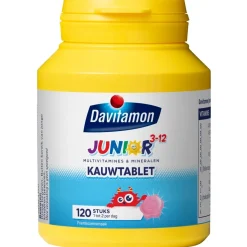 Davitamon Vitamines>Junior 3+ Framboos Kauwtabletten