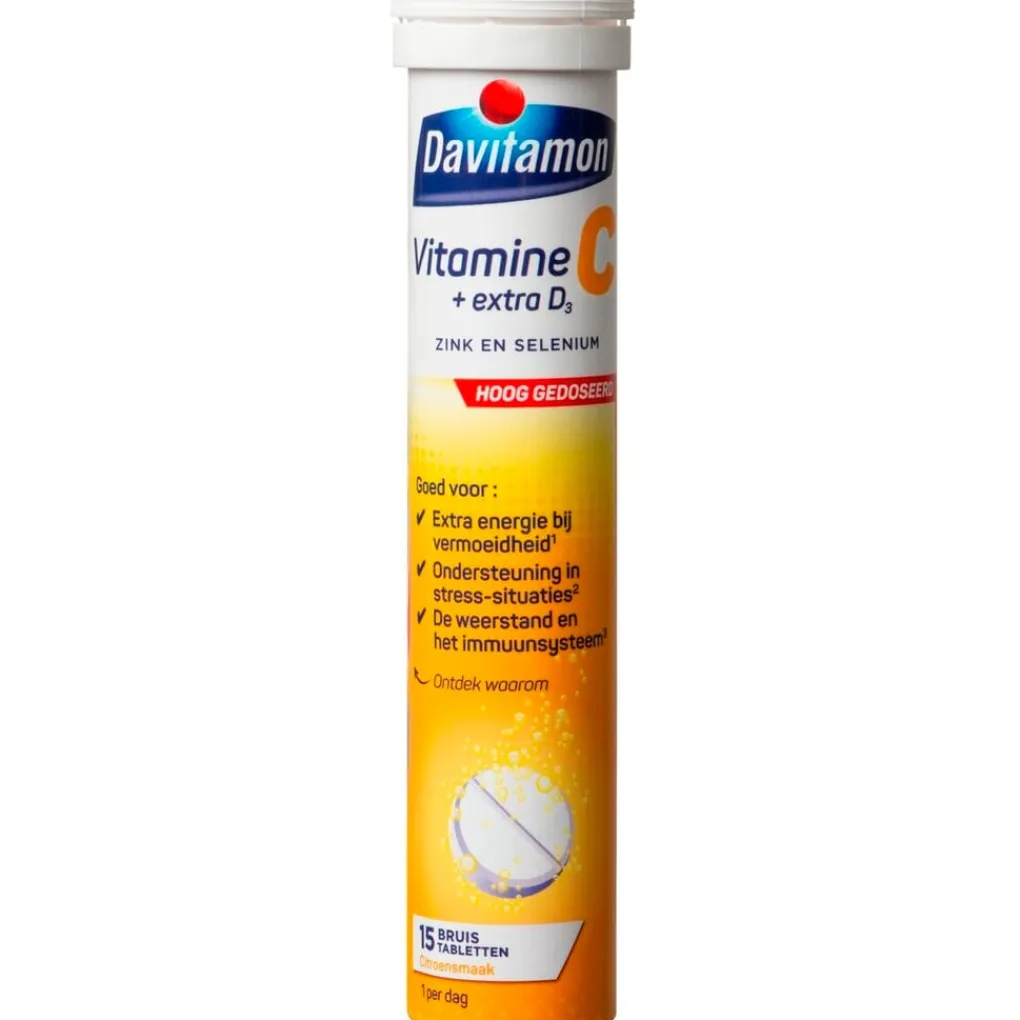 Davitamon Vitamines|Weerstand En Of Energie>Vitamine C + Extra D3 Bruistabletten