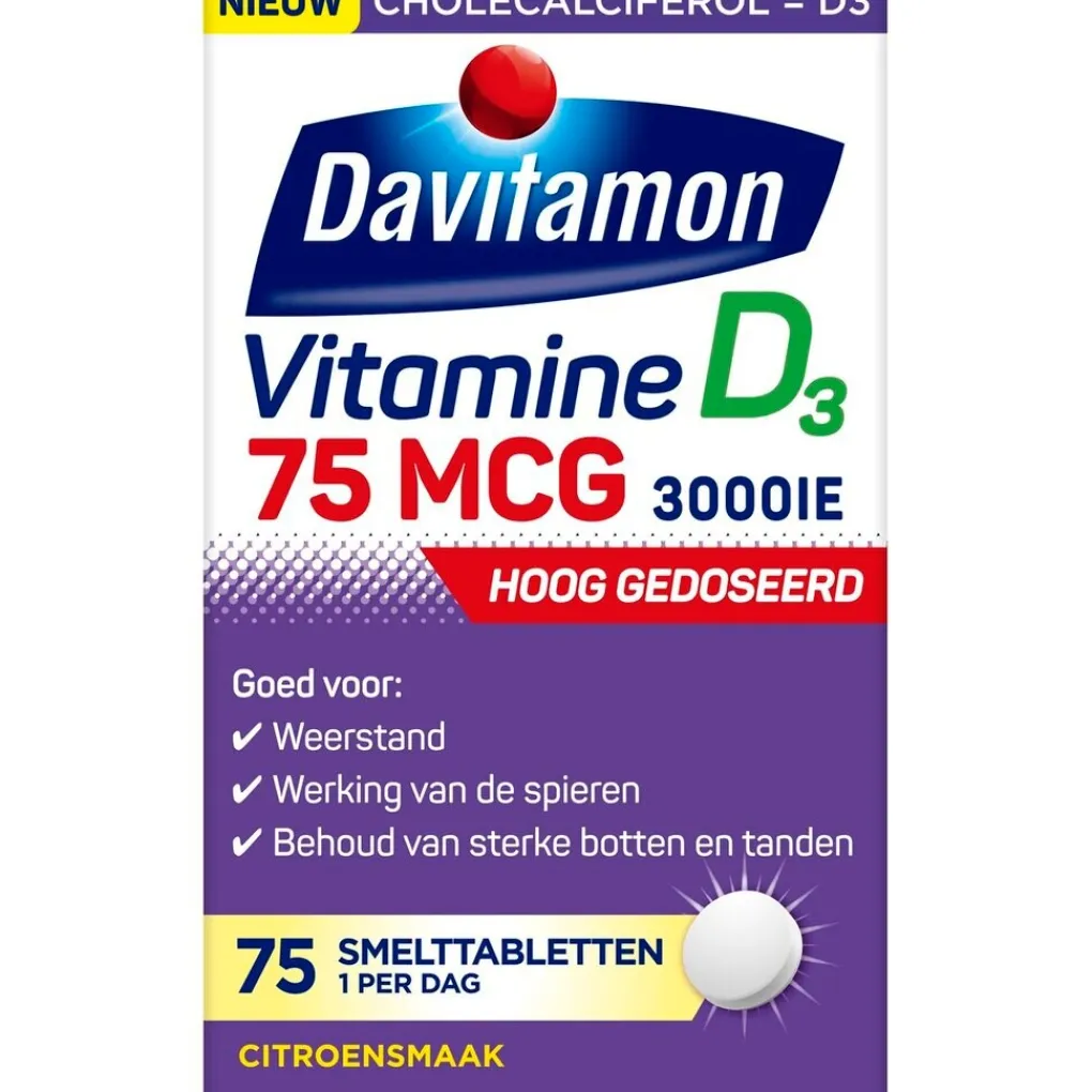 Davitamon Botten En Gewrichten|Vitamines>Vitamine D3 75mcg Smelttabletten
