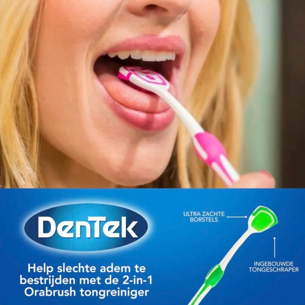 Dentek Tongreinigers>Orabrush 2-in-1 Tongreiniger