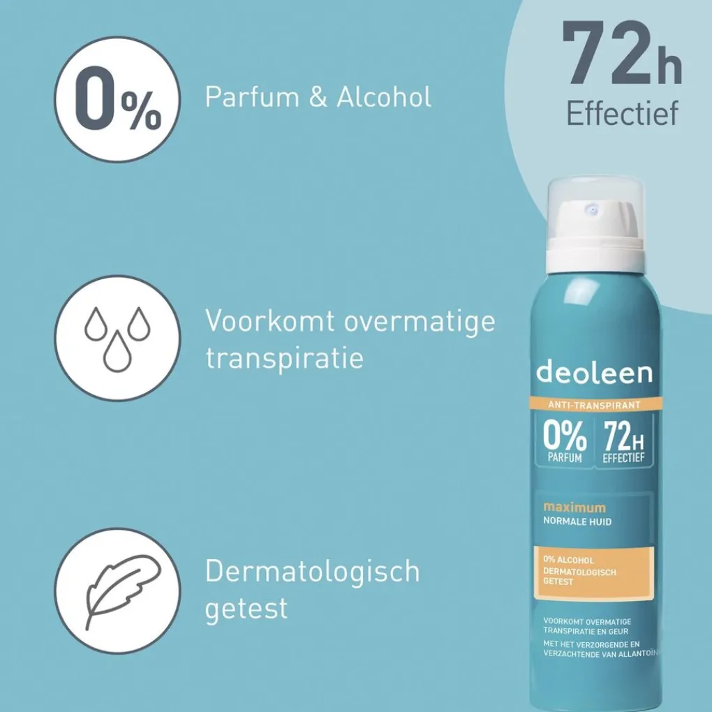 Deoleen Overmatig Transpireren|Deospray>Intense Protect Antitranspirant Spray