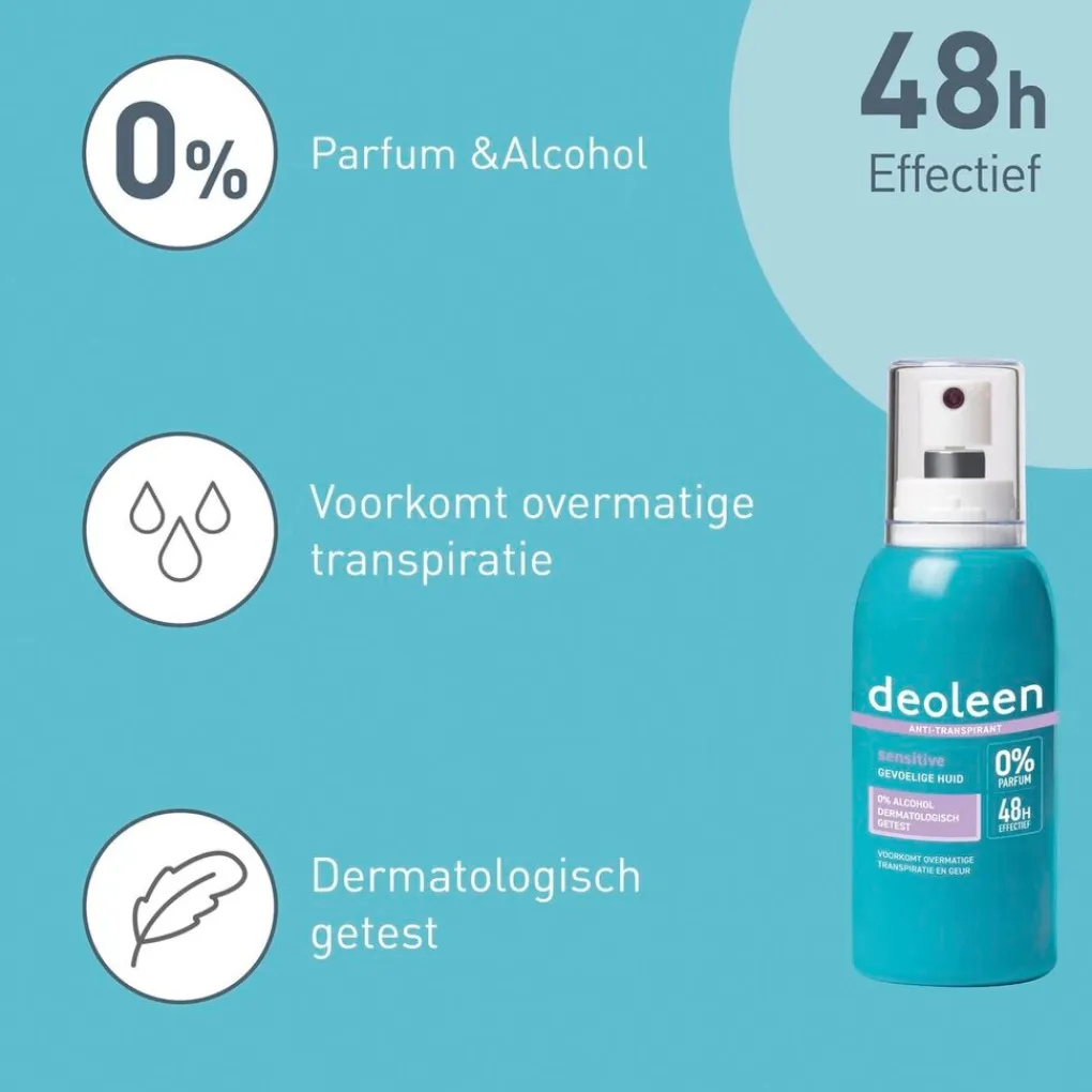Deoleen Overmatig Transpireren>Sensitive Antitranspirant met Pomp