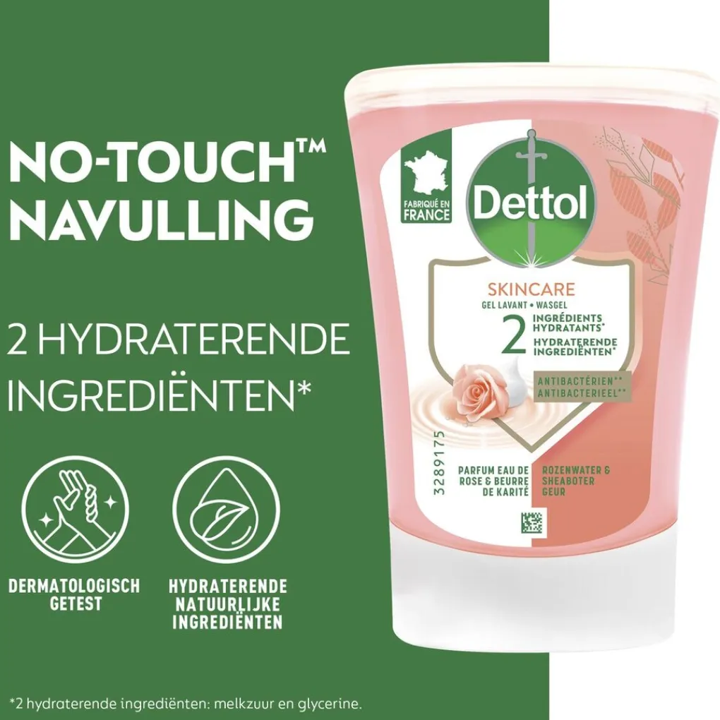 Dettol Handzeep|Handzeep Navulling>No-Touch Sheabutter Antibacteriële Handzeep Navulling
