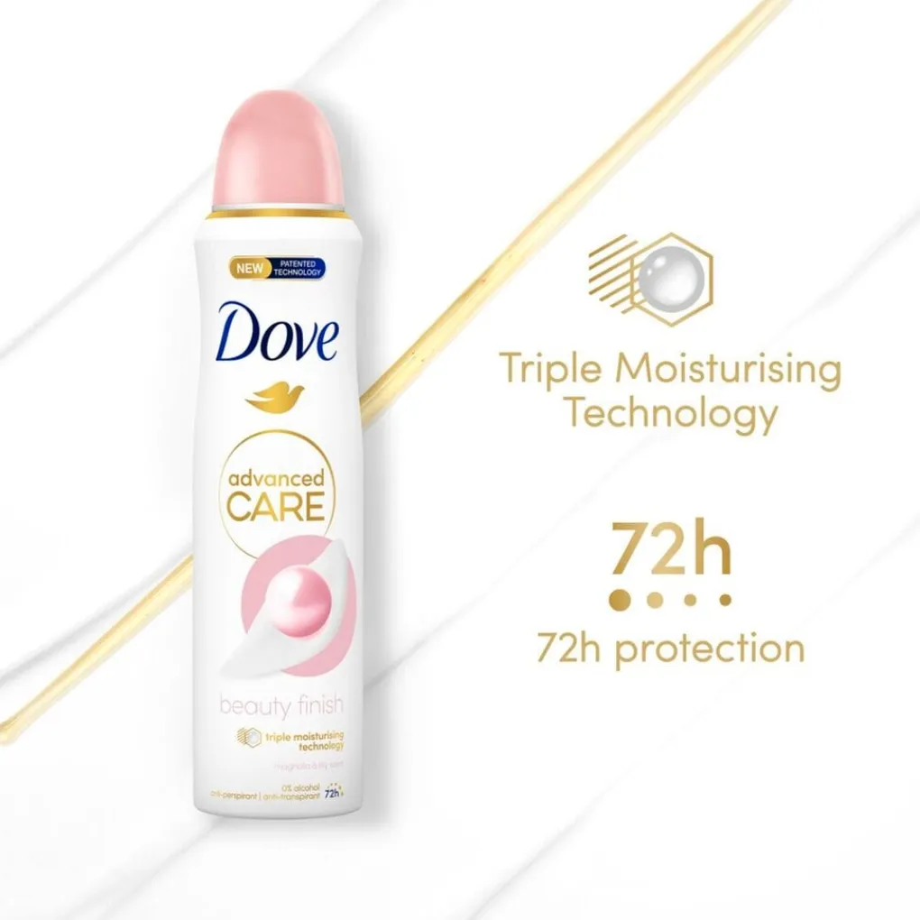 Dove Deospray>Advanced Care Beauty Finish Antitranspirant Deodorant Spray