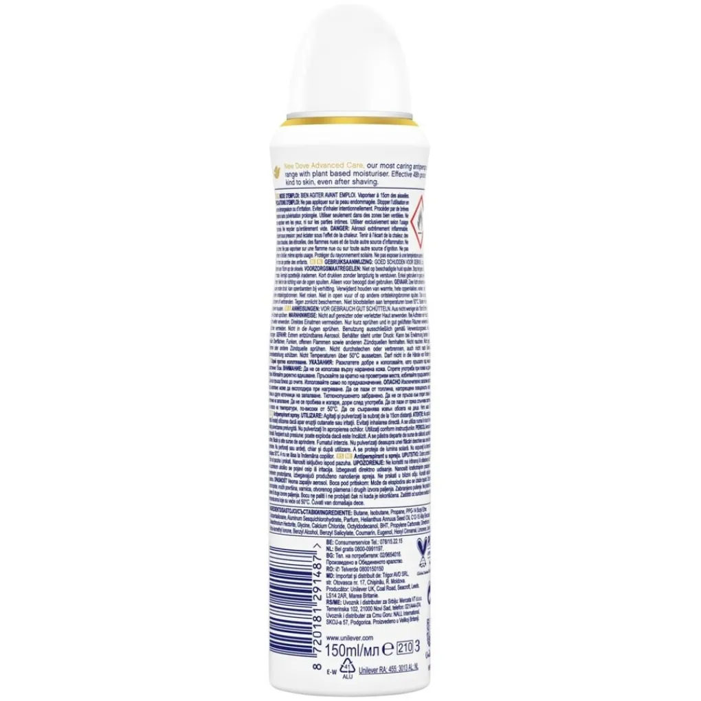 Dove Deospray>Advanced Care Coconut & Jasmine Anti-transpirant Deodorant Spray