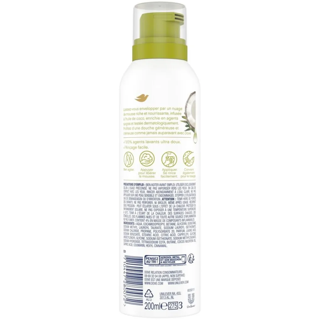 Dove Doucheschuim>Coconut Oil Shower Mousse