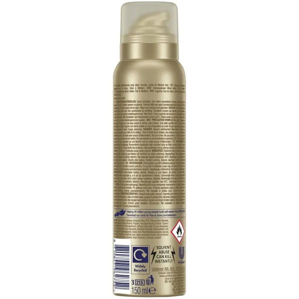 Dove Zelfbruiners>Derma Spa Summer Revived Medium to Dark Body Mousse