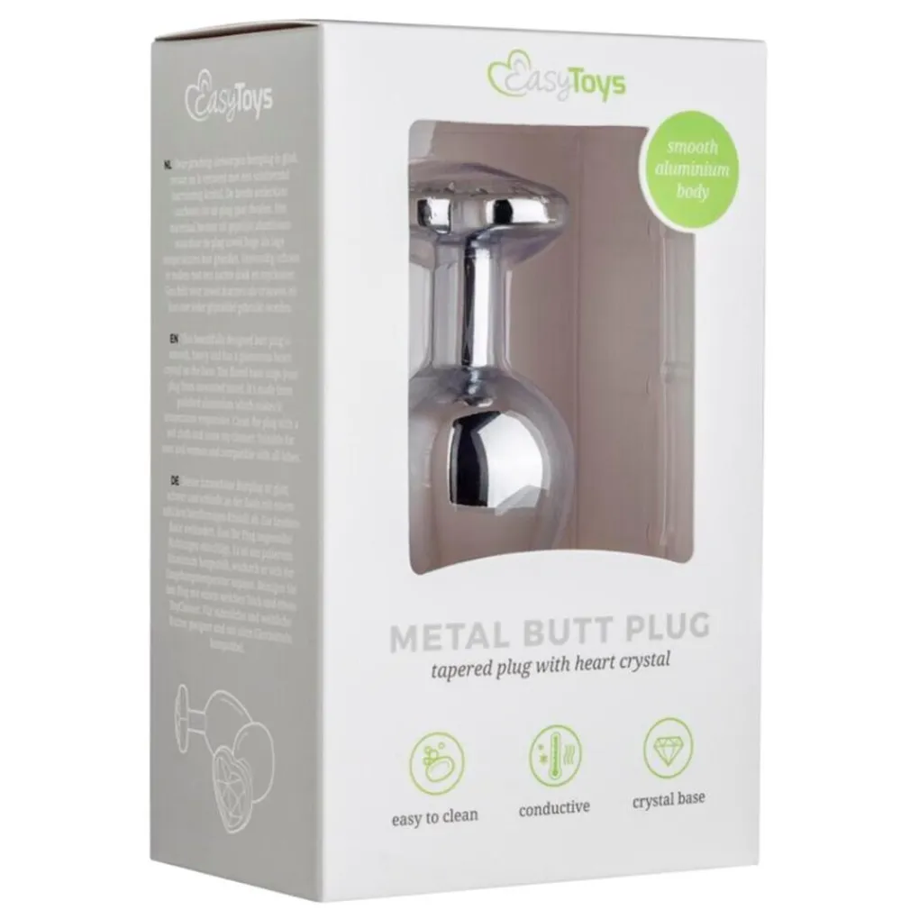 EasyToys Seksspeeltjes>Buttplug met Zilverkleurig Hartje