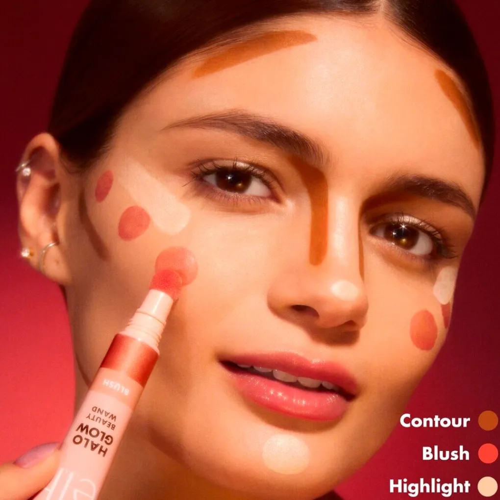 ELF Highlighter>e.l.f. Halo Glow Highlight Pink Prism Beauty Wand