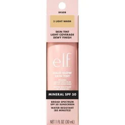 ELF Foundation>e.l.f. Halo Glow SPF50 5 Light Warm Skin Tint