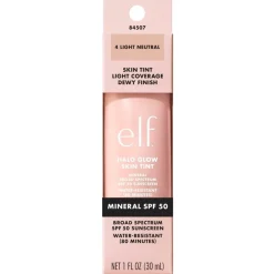 ELF Foundation>e.l.f. Halo Glow SPF50 4 Light Neutral Skin Tint