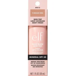 ELF Foundation>e.l.f. Halo Glow SPF50 9 Medium Cool Skin Tint