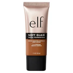 ELF Foundation>e.l.f. Soft Glam 55 Deep Warm Satin Foundation