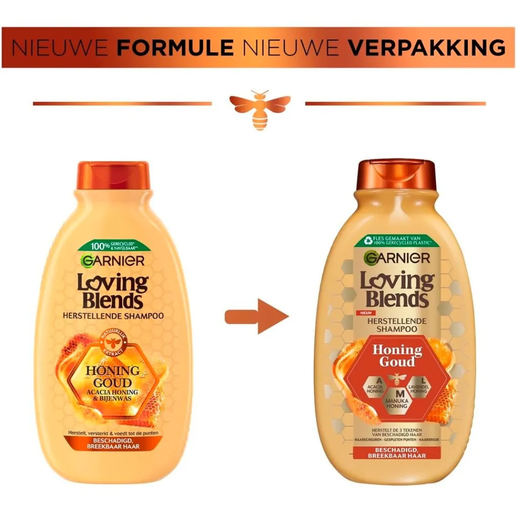Loving Blends Shampoo>Garnier Honing Goud Herstellende Shampoo