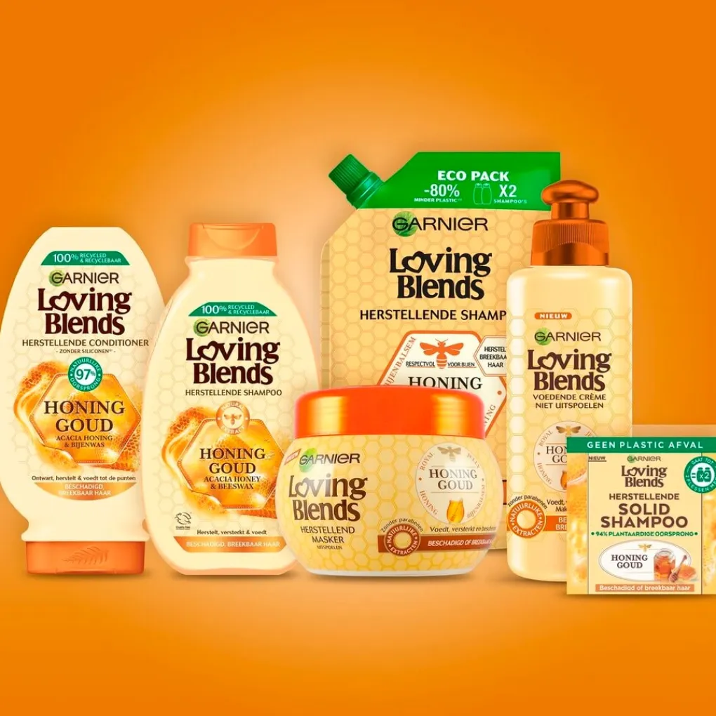 Loving Blends Shampoo>Garnier Honing Goud Herstellende Shampoo