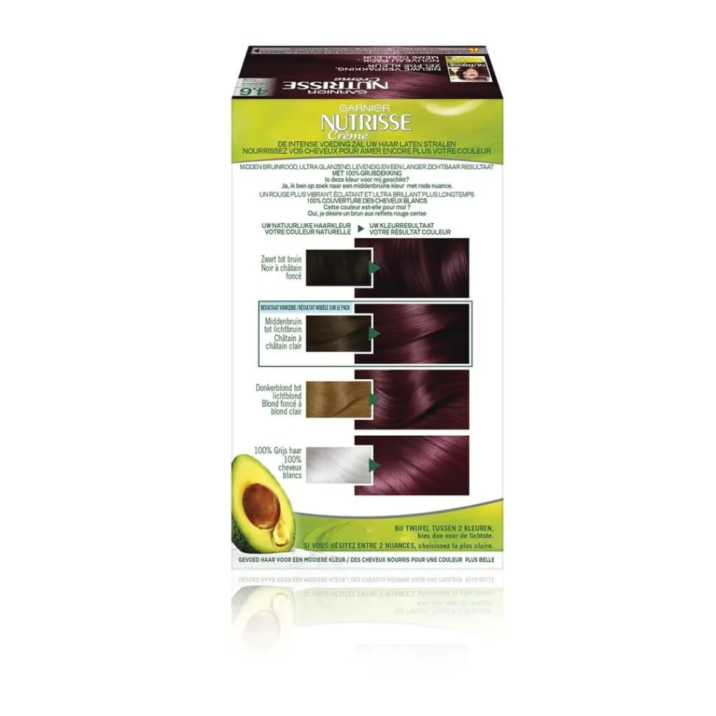 Nutrisse Haarverf>Garnier Ultra Crème 4.6 Diep Rood Middenbruin Permanente Haarkleuring