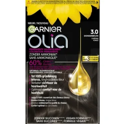 Olia Haarverf>Garnier 3 Donkerbruin Permanente Haarkleuring
