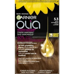 Olia Haarverf>Garnier 5.3 Licht Goudbruin Permanente Haarkleuring