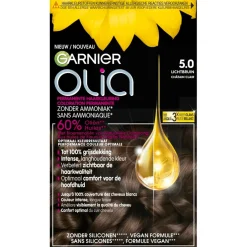 Olia Haarverf>Garnier 5.0 Lichtbruin Permanente Haarkleuring
