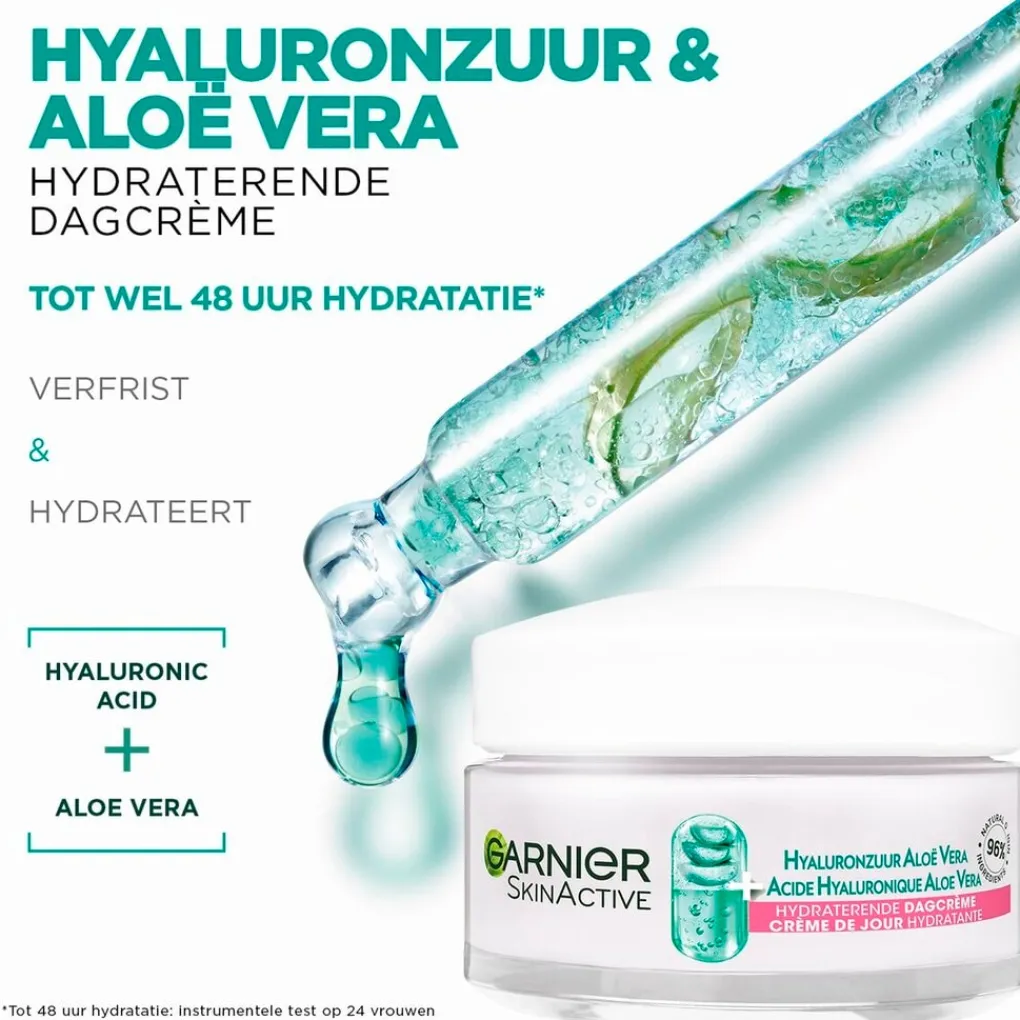 Garnier Skin Naturals Dagcreme>Garnier SkinActive Hyaluronzuur en Aloë Vera Hydraterende Dagcrème