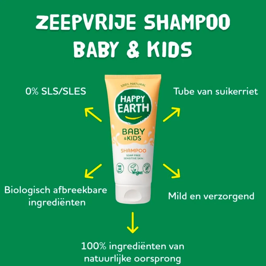 Happy Earth Baby Haarverzorging>Baby & Kids 100% Natural Shampoo