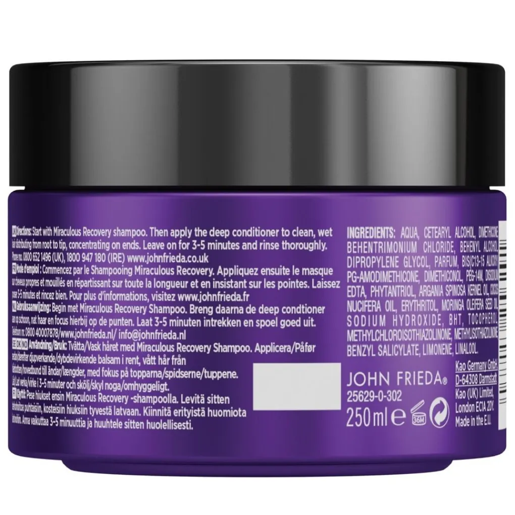 John Frieda Haarmasker|Conditioner>Frizz Ease Miraculous Recovery Deep Conditioner