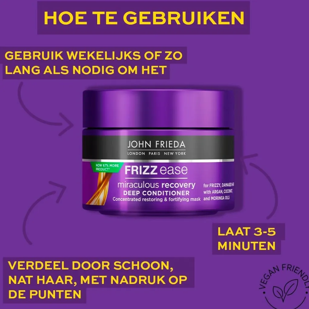 John Frieda Haarmasker|Conditioner>Frizz Ease Miraculous Recovery Deep Conditioner