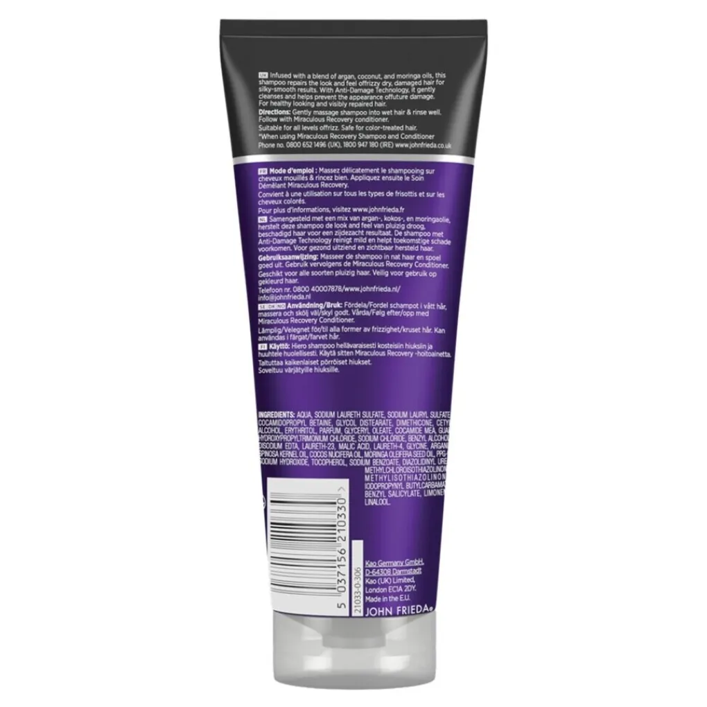 John Frieda Shampoo>Frizz Ease Miraculous Recovery Repairing Shampoo
