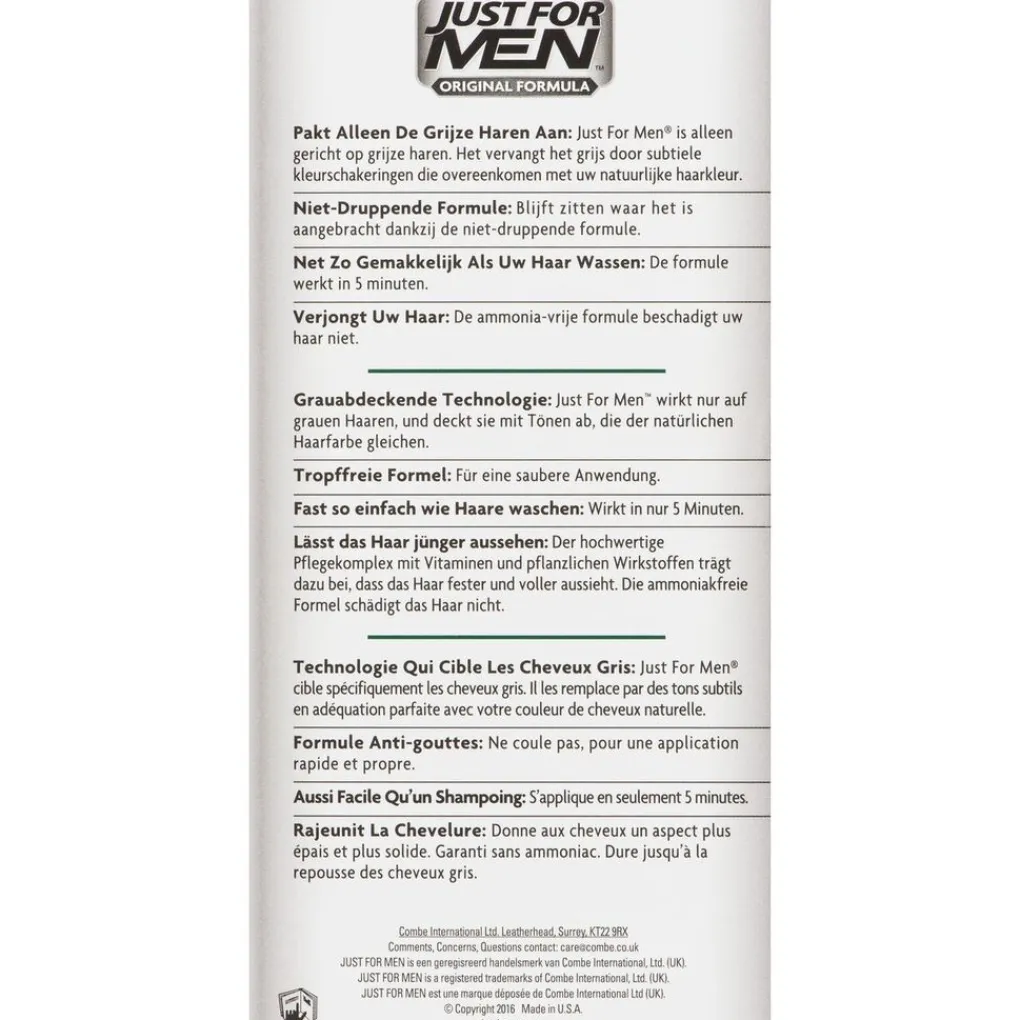 Just For Men Haarverf>Original Formula H-35 Middenbruin Haarkleuring