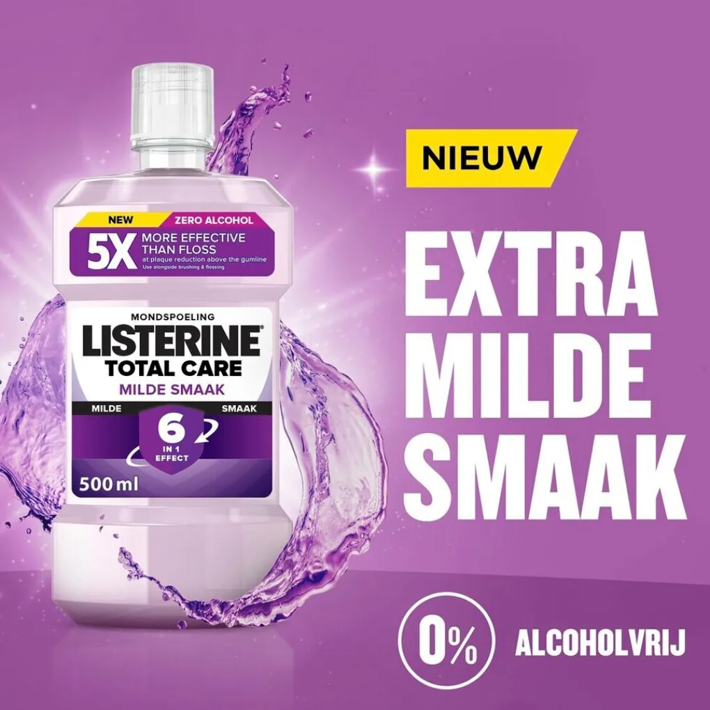 Listerine Mondwater En Mondspray>Total Care Milde Smaak Mondwater