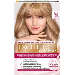 Excellence Haarverf>L'Oréal Paris Crème 8.1 Licht Asblond Permanente Haarverf