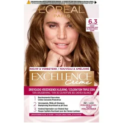 Excellence Haarverf>L'Oréal Paris Crème 6.3 Donker Goudblond Permanente Haarverf